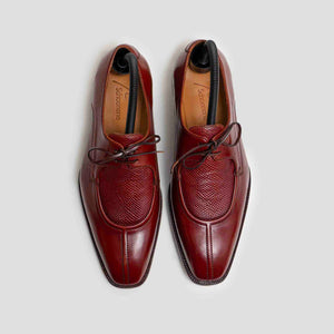 BURGUNDY BROWN SPLIT TOE DERBIES